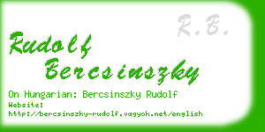 rudolf bercsinszky business card